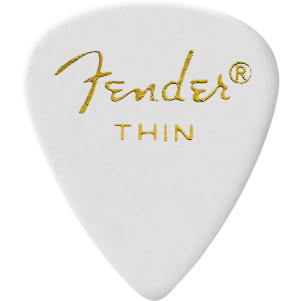 Fender Fender Classic Celluloid White 351 Shape Thin 12 Pack