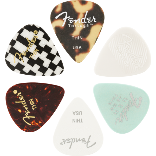 Fender Fender 351 Shape Picks Material Medley Thin (6-pack)