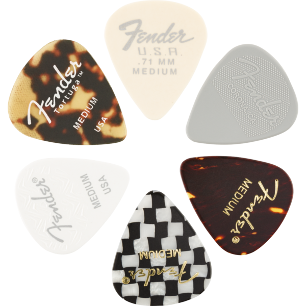 Fender Fender 351 Shape Picks Material Medley Medium (6-packs)