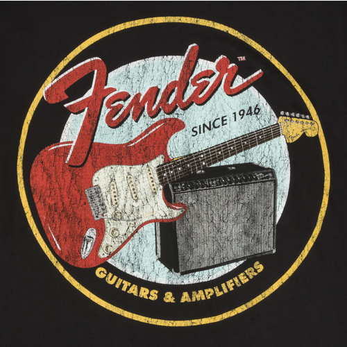Fender Fender® 1946 Guitars & Amplifiers T-Shirt Vintage Black XL