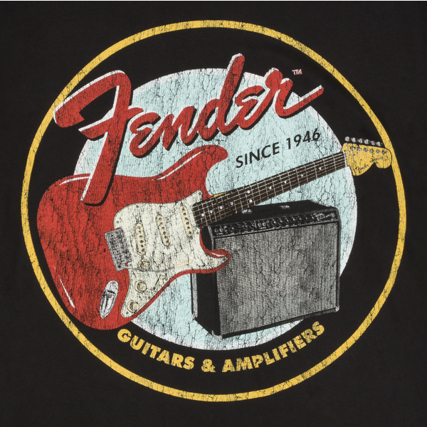 Fender Fender® 1946 Guitars & Amplifiers T-Shirt Vintage Black Small