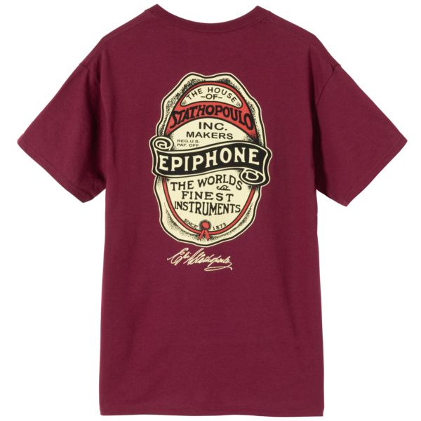 Epiphone Epiphone House of Stathopoulo T-Shirt Maroon Medium