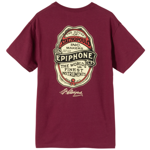 Epiphone Epiphone House of Stathopoulo T-Shirt Maroon Large