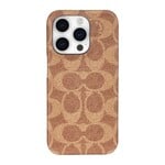 *CL Coach Slim Wrap Signature C Case Tan iPhone 15 Pro Max