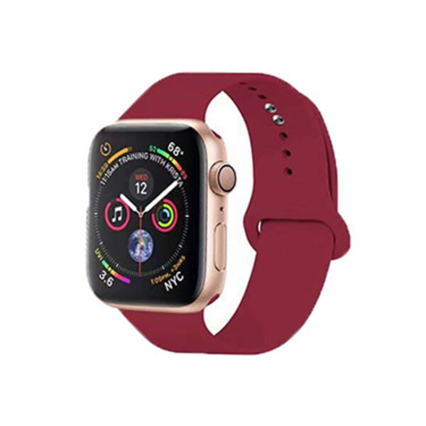 Uolo Watchband for Apple Watch 42/44/45mm Sport Burgundy