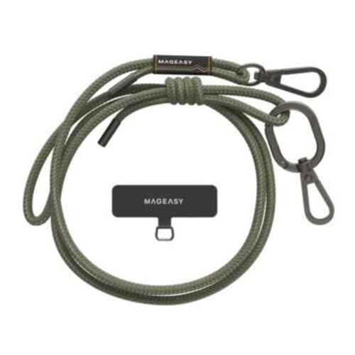 MAGEASY 6mm Adjustable Strap Phone Lanyard Army Green