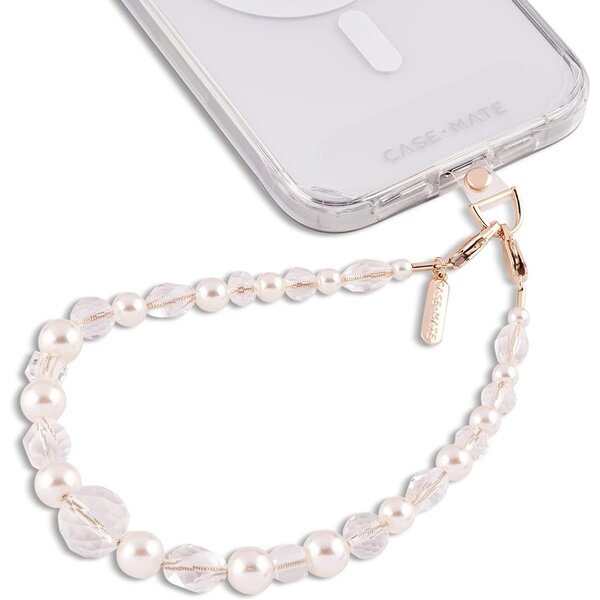 CaseMate CaseMate Beaded Phone Wristlet Crystal Pearl