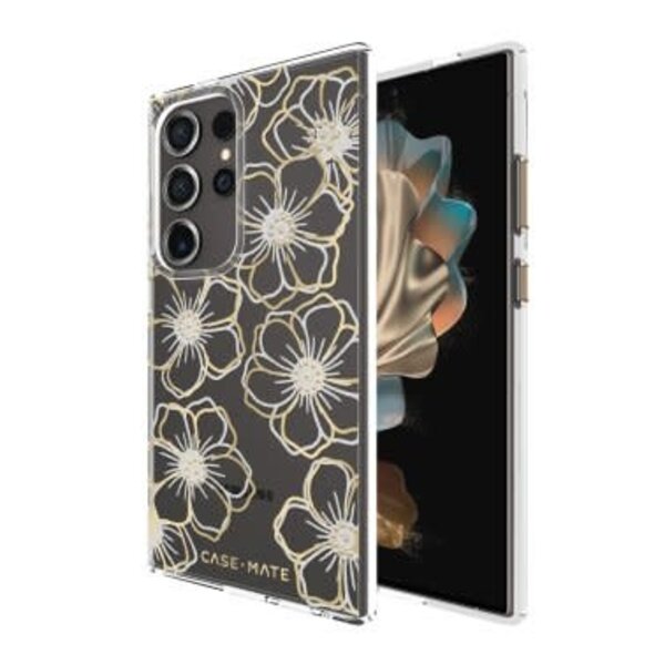 CaseMate CaseMate Floral Gems Case Gold Samsung Galaxy S24 Ultra 5G