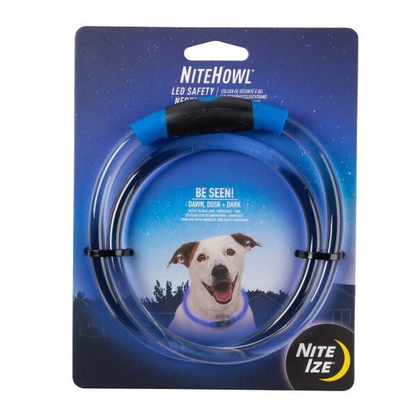 Nite Ize NiteHowl Rechargeable LED Dog Collar Safety Necklace Safety Necklace Blue