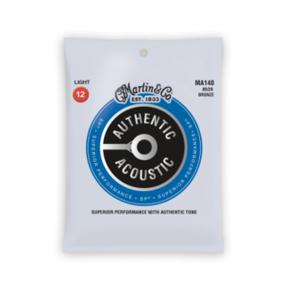 Martin & Co Martin Authentic Acoustic Guitar Strings Superior Performance Light 12-54 80/20 Bronze