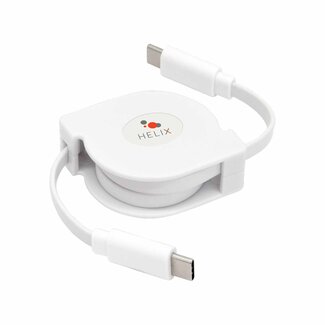 Helix Helix Charge/Sync Retractable USB-C to USB-C Cable White