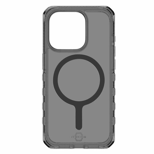 ITSKINS Supreme_R Clear MagSafe Case Graphite for iPhone 15 Pro