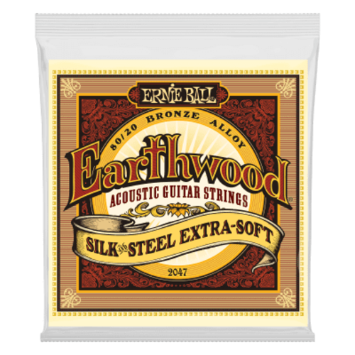 Ernie Ball Ernie Ball Earthwood Silk & Steel Extra Soft 80/20 Bronze Acoustic Strings 10-50
