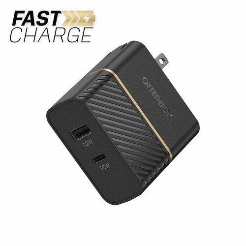 Otterbox OtterBox Dual Fast Charge Power Delivery Wall Charger USB-C 30W Black