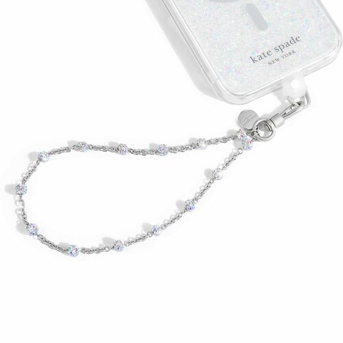 Kate Spade Kate Spade Phone Wristlet Charm Dazzle Chain Silver