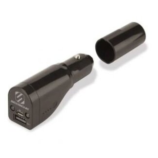 Scosche Scosche 3-In-1 12V USB Car Charger with 2600 mAh Portable Battery Pack and Flashlight
