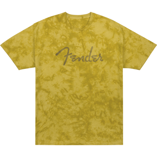 Fender Fender® Spaghetti Logo Tie-Dye T-Shirt Mustard XXL