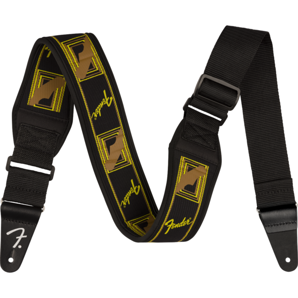 Fender Fender Swell™ Neoprene Strap Black/Yellow/Brown Mono, 2.5"