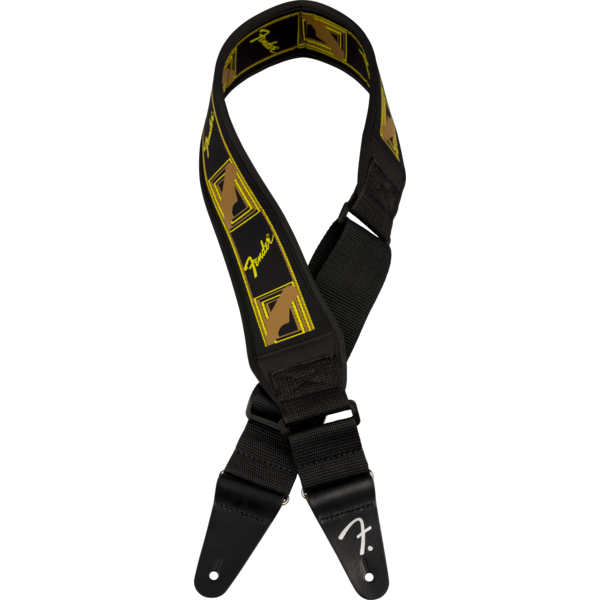 Fender Fender Swell™ Neoprene Strap Black/Yellow/Brown Mono, 2.5"