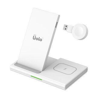 Uolo Volt 3-in-1 Wireless Charging Station with QC 3.0 Wall Charger