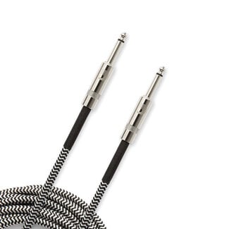 D'Addario D'Addario Custom Series Braided Instrument Cable Black & Grey 10'