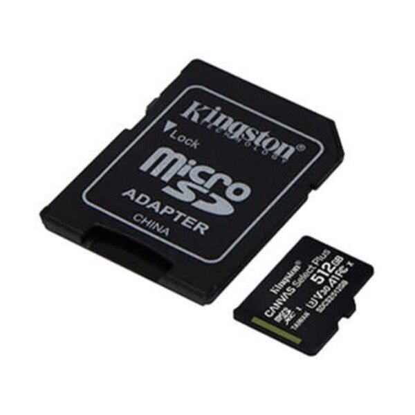 Kingston Kingston UHS-I A1 Canvas Select Plus MicroSD Card w/ SD adapter 512 GB