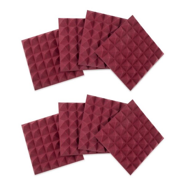 Gator Gator Frameworks 8 Pack of Burgundy 12" x 12" Acoustic Pyramid Panel