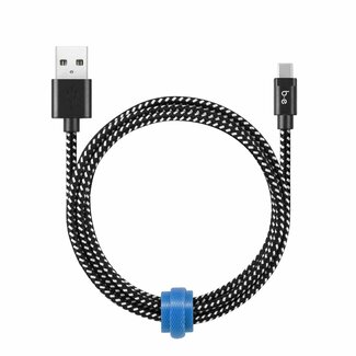 Blu Element Blu Element Braided Charge/Sync USB-C to USB-A Cable 4ft Zebra