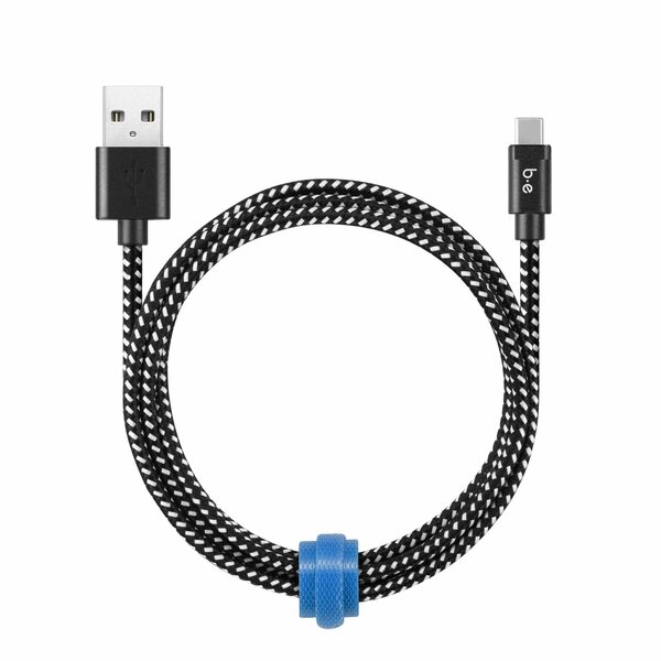 Blu Element Blu Element Braided Charge/Sync USB-C to USB-A Cable 4ft Zebra