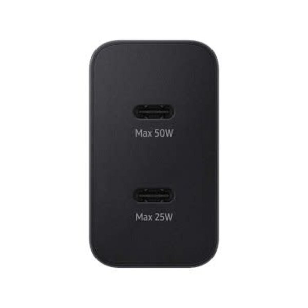 Samsung Samsung 50W Duo USB-C PD Wall Charger w/ USB-C to USB-C Cable Black
