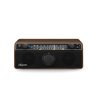 Sangean WR-12BT AM/FM/Bluetooth/AUX Analog Wooden Cabinet Receiver Dark Walnut