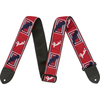 Fender Fender Monogrammed Strap Red/White/Blue 2"