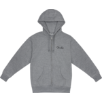 Fender Fender® Spaghetti Small Logo Zip Front Hoodie Athletic Gray Medium