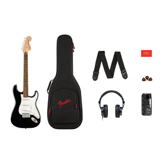 Fender **Fender Affinity Series™ Stratocaster® Mustang™ Micro Pack Black