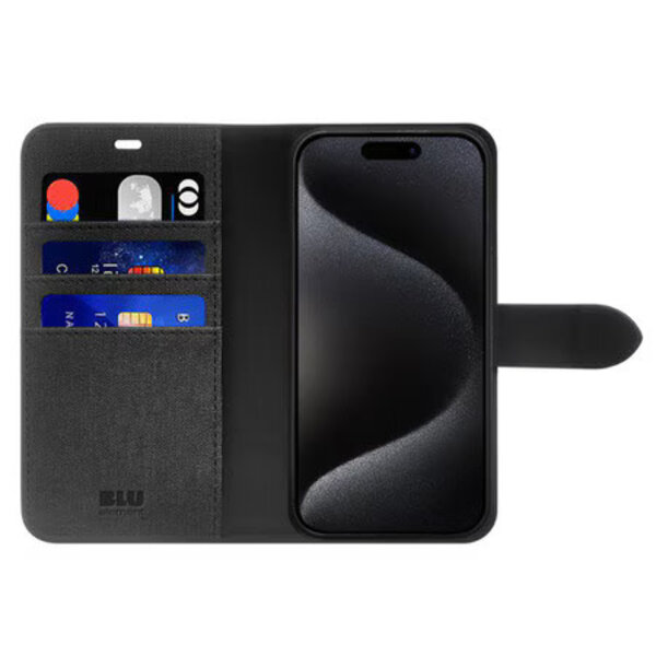 Blu Element *Blu Element Folio 2 in 1 w/MagSafe Case Black for iPhone 16 Pro Max