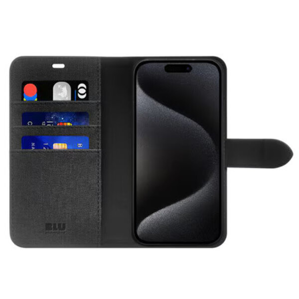 Blu Element Blu Element Folio 2 in 1 Case Black for iPhone 16