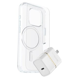 Otterbox OtterBox Protection+Power Kit (Symmetry Clear MagSafe w/Glass + Wall Charger 30W White) for iPhone 16 Pro