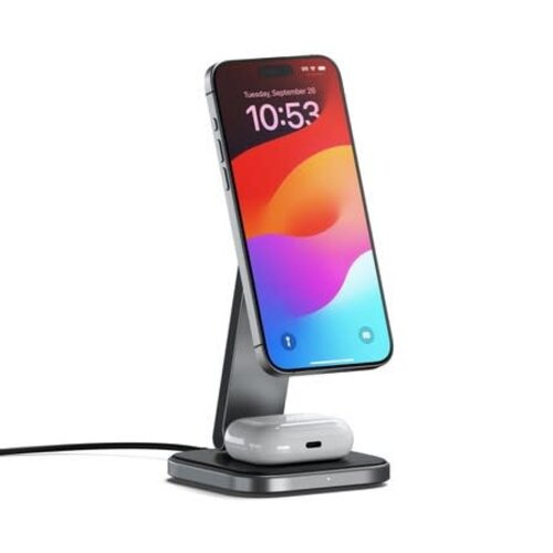 Satechi Satechi 2-In-1 Foldable Qi2 Wireless Charging Stand Space Grey