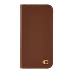 *iPhone 16 Pro Max Coach Leather Folio Case Hazelnut