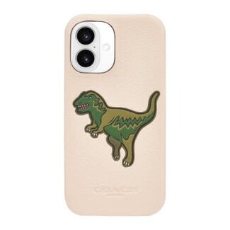 *iPhone 16 Coach Leather Slim Wrap Case Ivory Rexy