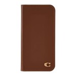 iPhone 16 Coach Leather Folio Case Hazelnut