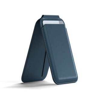 Satechi Satechi Vegan Leather Magnetic MagSafe Wallet Stand Blue