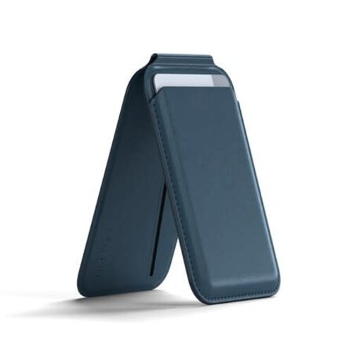 Satechi Satechi Vegan Leather Magnetic MagSafe Wallet Stand Blue