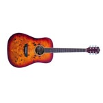 Washburn Washburn Deep Forest Burl Dreadnought Acoustic Guitar, Amber Fade