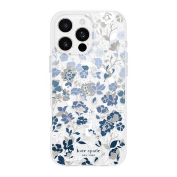 Kate Spade iPhone 16 Pro Max Kate Spade Protective Prints MagSafe Case Flowerbed Blue