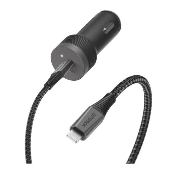 Otterbox Otterbox Premium Pro Power Delivery Car Charger with USB-C to Lightning Cable 6ft Nightshade