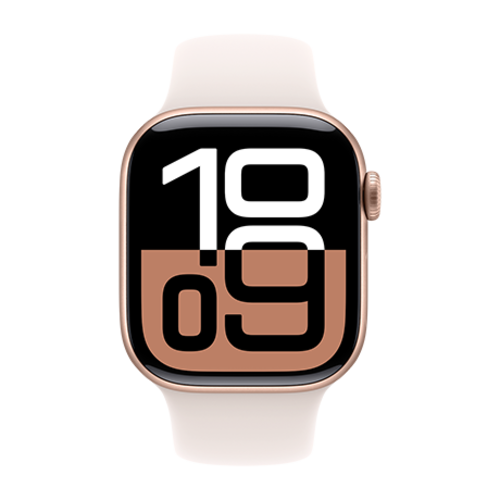 Apple Apple Watch 10 42mm Aluminium Rose Gold case with Blush Sport Band S/M
