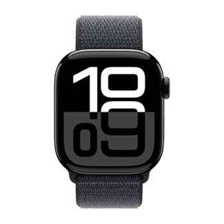 Apple Apple Watch 10 42mm Aluminium Jet Black case with Ink Sport Loop Band