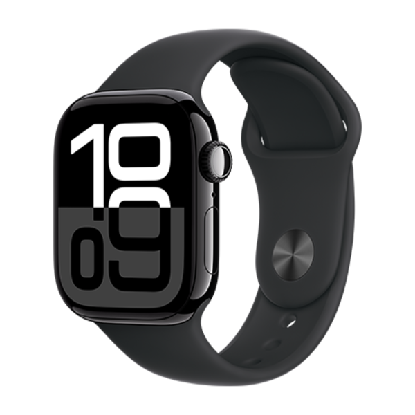 Apple Apple Watch 10 42mm Aluminium Jet Black case with Black Sport Band S/M