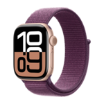 Apple Apple Watch 10 42mm Aluminium Rose Gold case with Plum Sport Loop Band